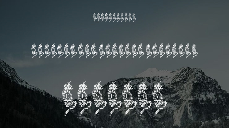 Playful Cat Mandala Monogram Font