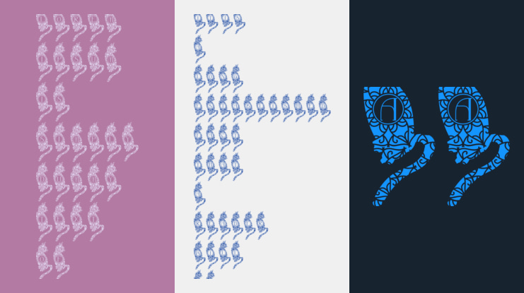 Playful Cat Mandala Monogram Font