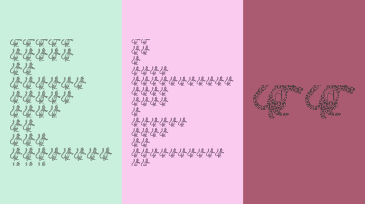 Friendly Cat Mandala Monogram Font