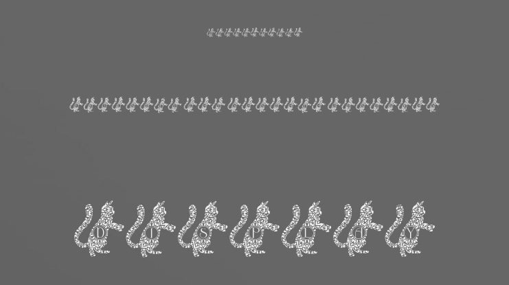 Friendly Cat Mandala Monogram Font