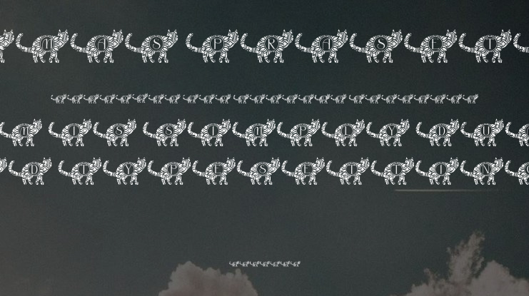 Stretchy Cat Mandala Monogram Font