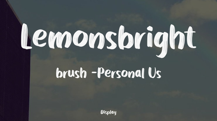 Lemonsbright brush -Personal Us Font