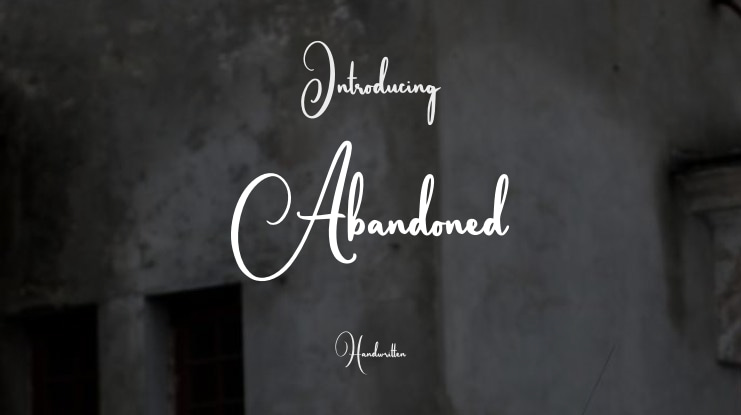Abandoned Font