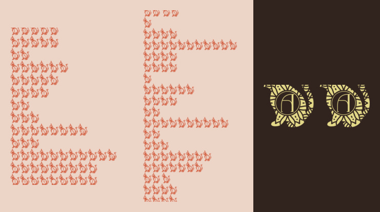 Casual Cat Mandala Monogram Font