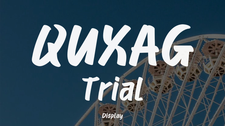 QUXAG Trial Font