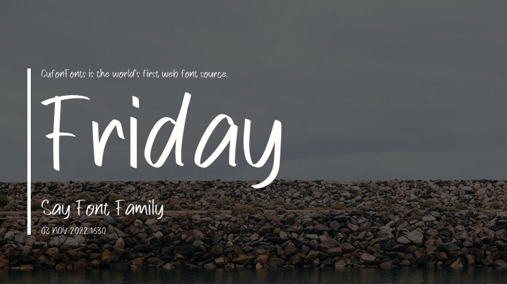 Friday Say Font