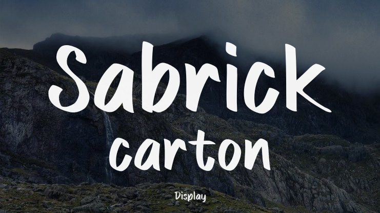 Sabrick carton Font