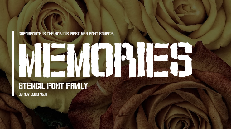 Memories Stencil Font