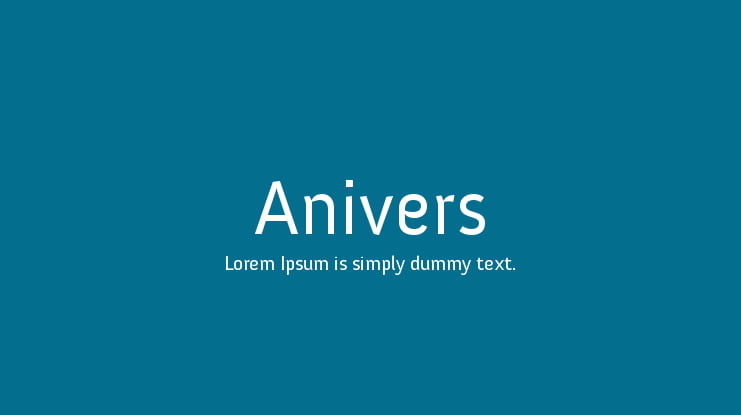 Anivers Font