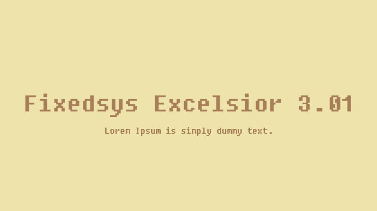 Fixedsys Excelsior 3.01 Font