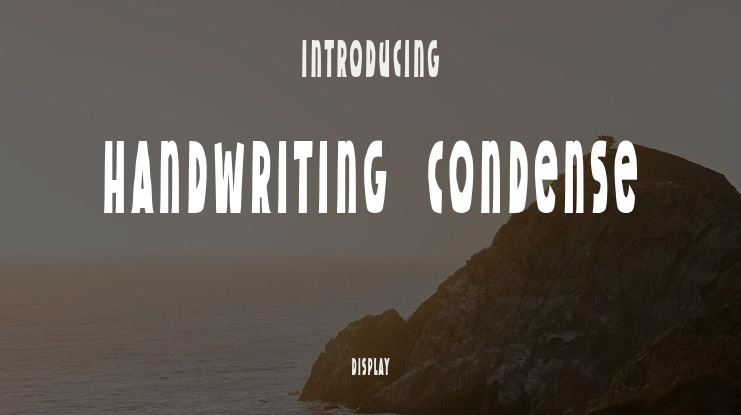 Handwriting Condense Font