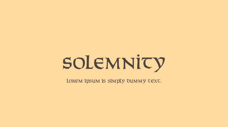 Solemnity Font