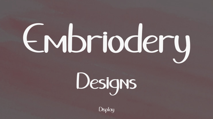 Embriodery Designs Font
