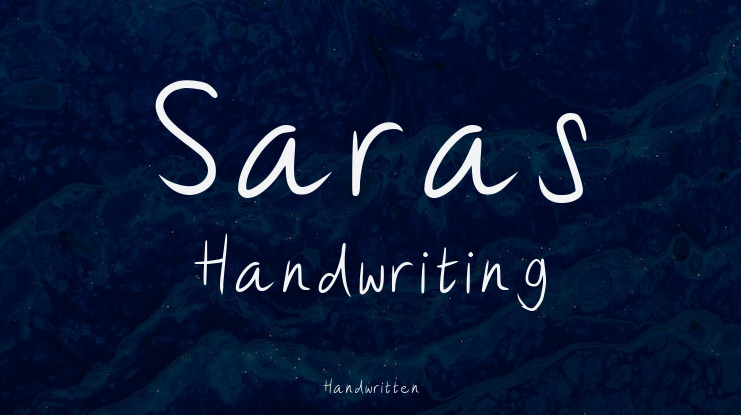 Saras Handwriting Font