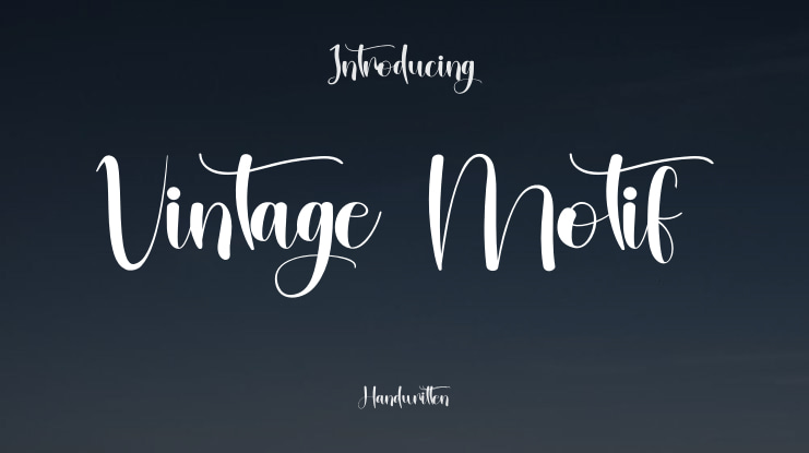 Vintage Motif Font