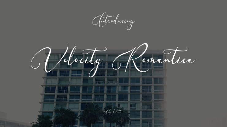 Velocity Romantica Font