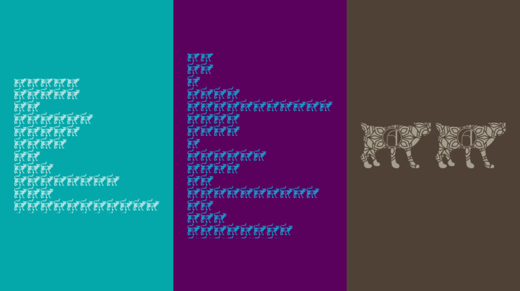 Angry Cat Mandala Monogram Font