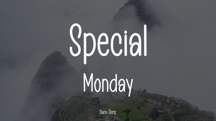 Special Monday Font