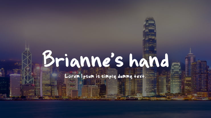 Brianne's hand Font