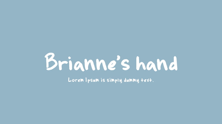 Brianne's hand Font