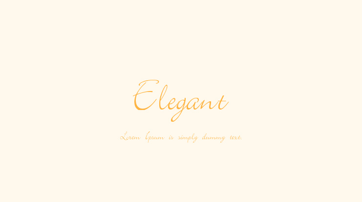 Elegant Font