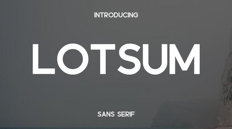 Lotsum Font