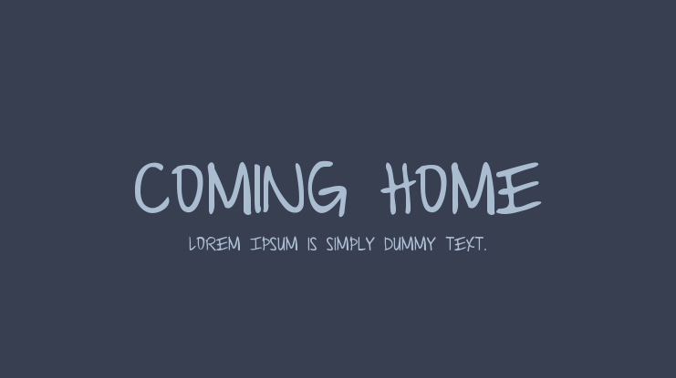 Coming Home Font