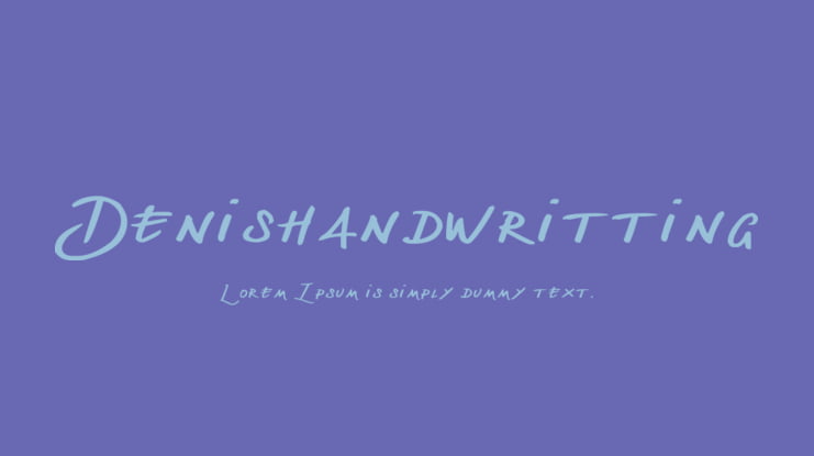 Denishandwritting Font