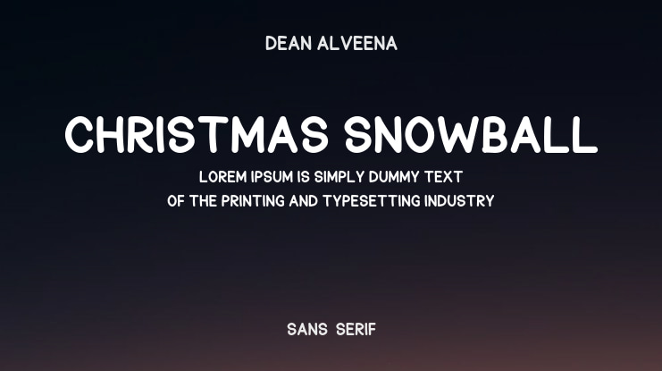 Christmas Snowball Font