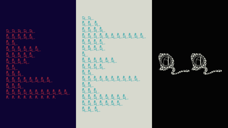 Funny Cat Mandala Monogram Font