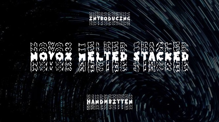 Novox Melted Stacked Font