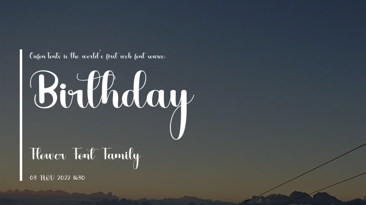 Birthday Flower Font