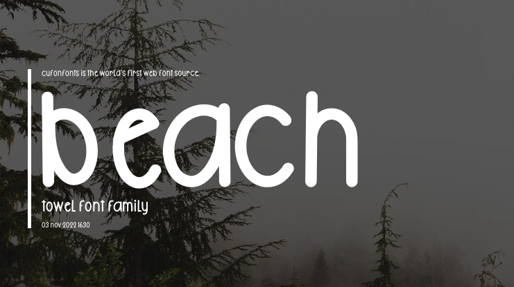 Beach  Towel Font