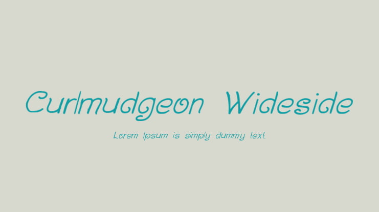 Curlmudgeon Wideside Font Family