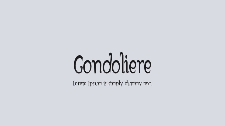 Gondoliere Font