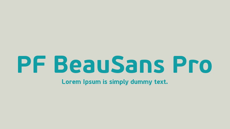 PF BeauSans Pro Font