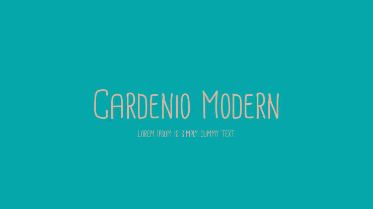 Cardenio Modern Font