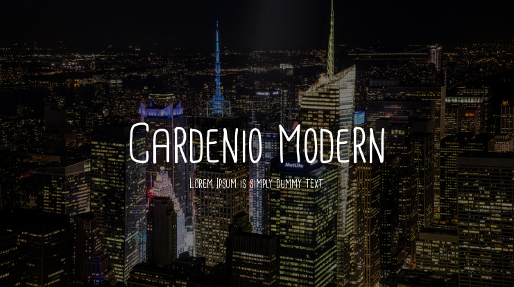 Cardenio Modern Font
