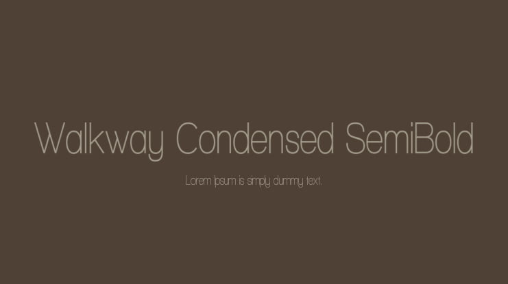 Walkway Condensed SemiBold Font