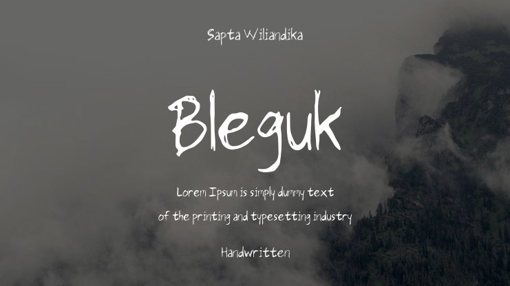 Bleguk Font