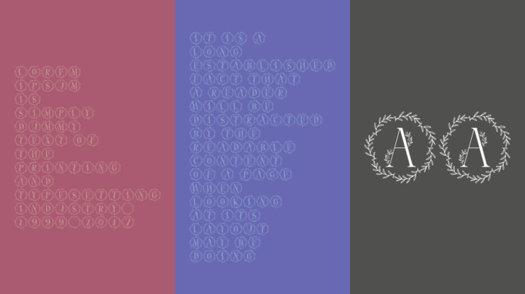 Little Buds Monogram Wreath Font