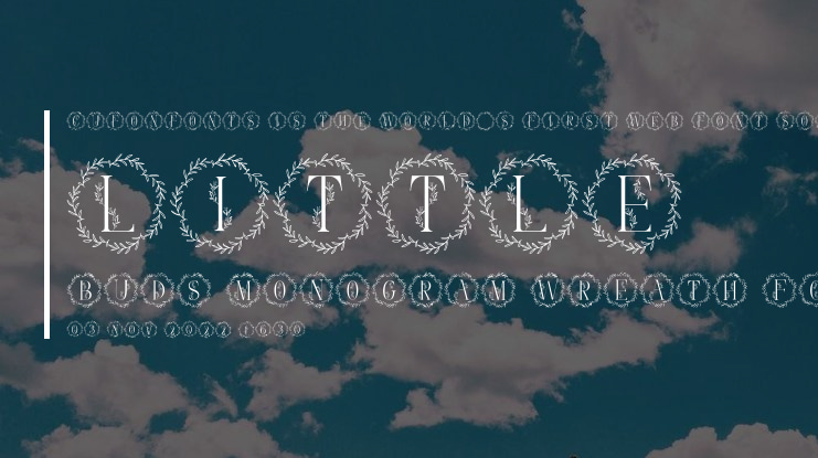 Little Buds Monogram Wreath Font