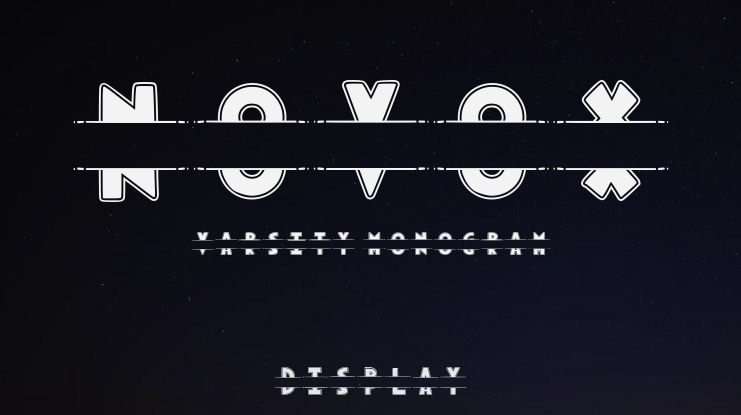 Novox Varsity Monogram Font