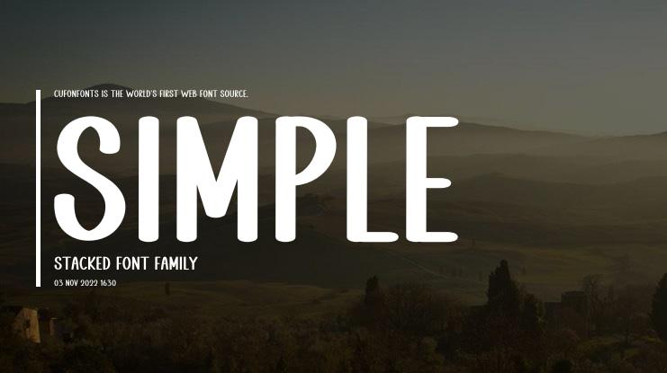 Simple Stacked Font