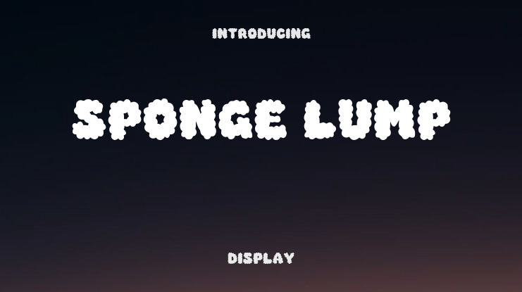 Sponge Lump Font