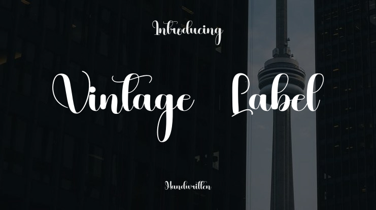 Vintage  Label Font
