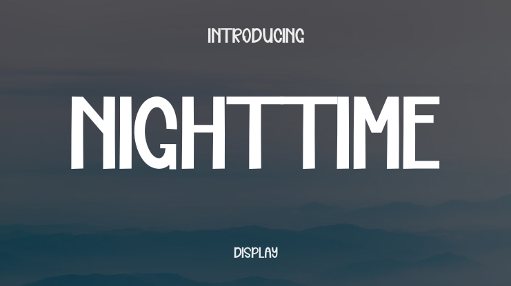 Nighttime Font