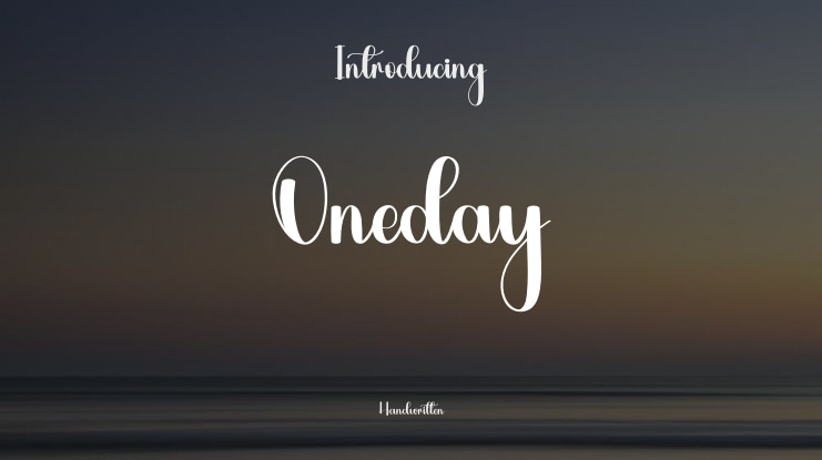 Oneday Font