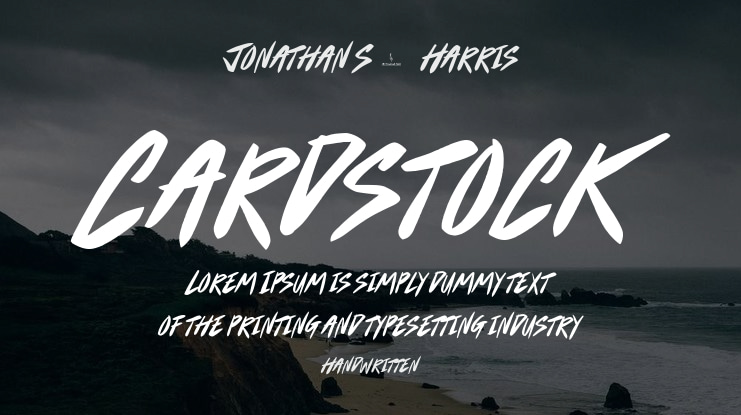 Cardstock Font
