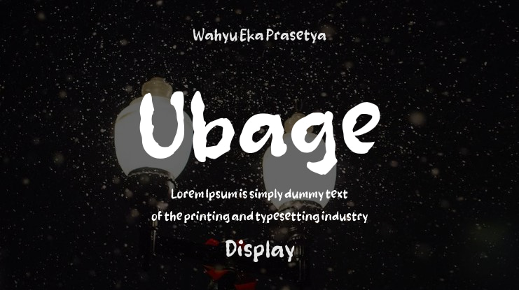 Ubage Font